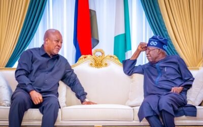 PICTORIAL: Nigeria Welcomes Ghana’s President Mahama to Aso Rock