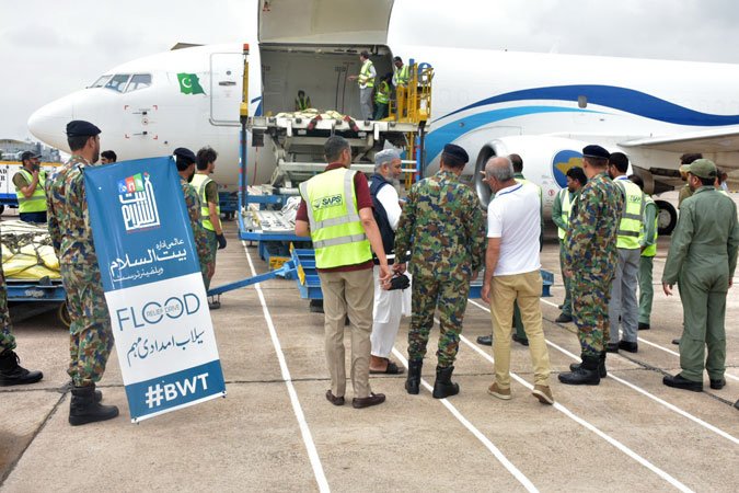 PAF Flies 48 Tons of Aid from Karachi to Peshawar